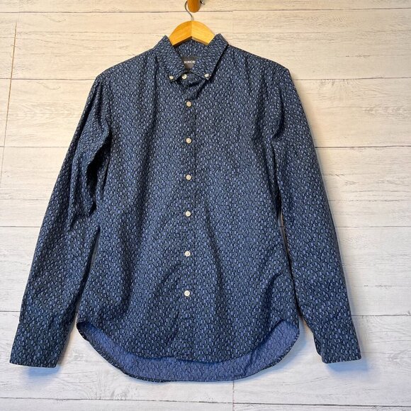 Bonobos Dress Shirt Mens Size Small Blue Penguin Button Down Cotton Long Sleeve - Picture 1 of 15